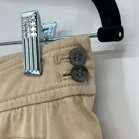 J. Jill Vintage 90s Y2K Wide Leg Cropped Pants Tan 6 Chino Khakis Patch Pockets - Picture 4 of 9